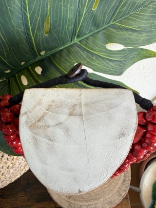 Collar de varias vueltas rojo