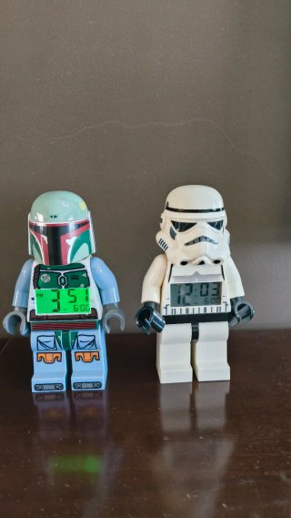 Lote 2 Despertadores Lego Boba Fett + StormTrooper