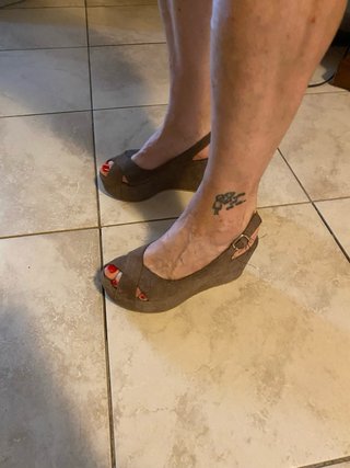 Sandali scamosciati marroni donna