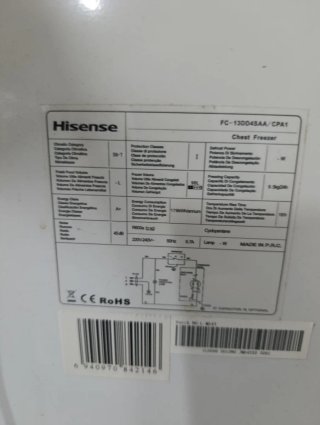 Arcón Congelador Hisense