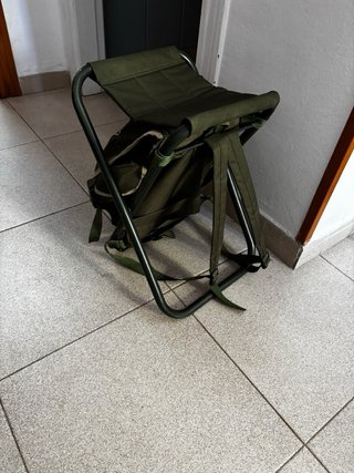 Mochila Taburete Plegable Verde