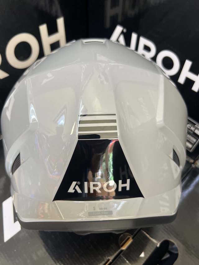 Casco moto S trial Airoh jet gris brillo