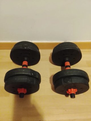 Mancuernas ajustables con discos