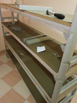 Carro estanteria con ruedas Aluminio Rig mining