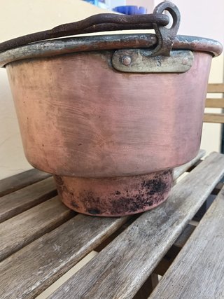 Antico Calderone in Rame a Scalino primi '900