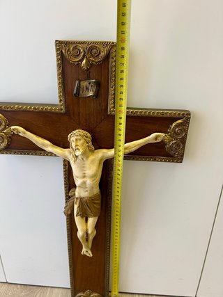 Crucifijo madera clásico INRI 60 cm