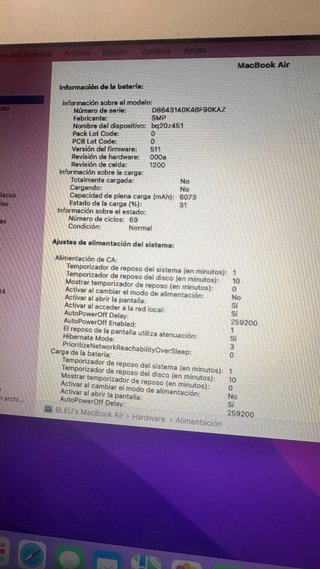 MacBook Air 2017 i5 256GB 8GB RAM