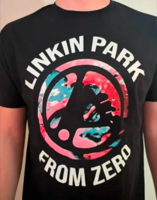 CAMISETA NEGRA - LINKIN PARK / FROM ZERO - XL y +