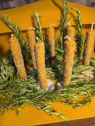 7 Velas de Miel con Romero