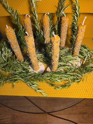 7 Velas de Miel con Romero