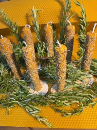 7 Velas de Miel con Romero