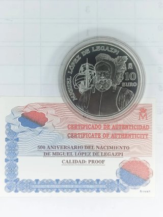 Moneda 10€ Legazpi 500 Aniversario