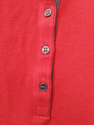Polo Lacoste original Mujer Manga Corta Rojo