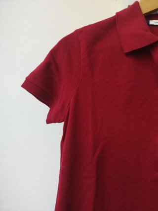 Polo Lacoste original Mujer Manga Corta Rojo