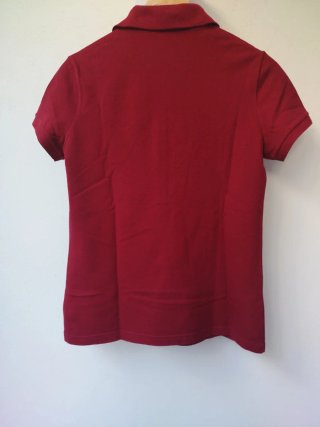 Polo Lacoste original Mujer Manga Corta Rojo