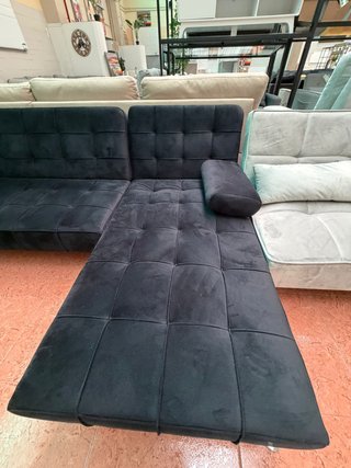 Sofá Cama Negro Terciopelo