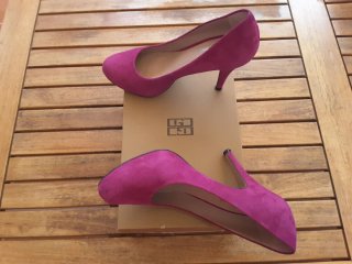 Zapatos de tacón fucsia