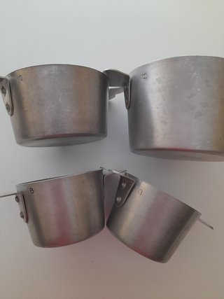 Lote 4 flaneras aluminio con asas