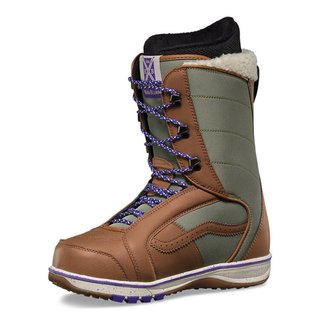 Botas Snowboard Vans Ferra Marrón/Verde Talla 37