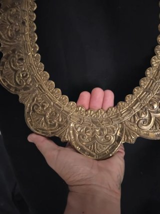 Antiguo marco ráfaga de latón orfebreria