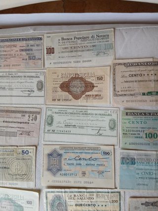 Lotto 14 Mini Assegni Vari Istituti Bancari 1976