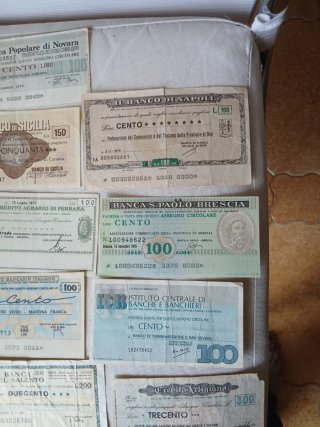 Lotto 14 Mini Assegni Vari Istituti Bancari 1976