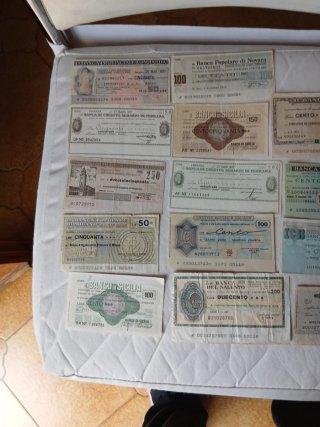 Lotto 14 Mini Assegni Vari Istituti Bancari 1976