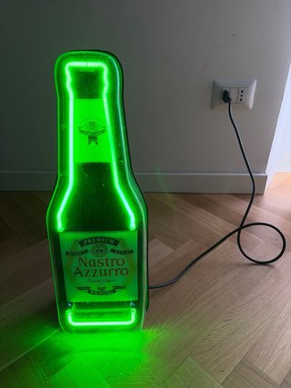 Insegna luminosa Lampada Nastro Azzurro vintage