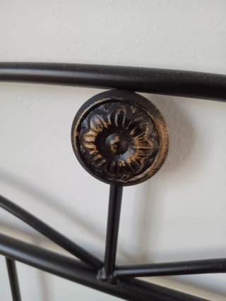 Cabecero cama metal negro 135cm