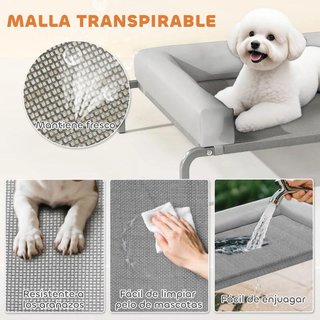 Cama Elevada para Perros Refrescante con Refuerzos