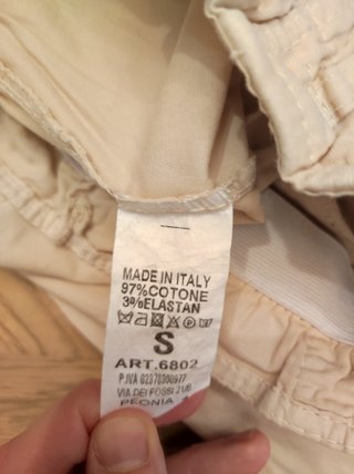 Pantaloni donna vita alta beige taglia S