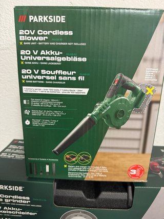 Parkside 20V Soplador y Amoladora