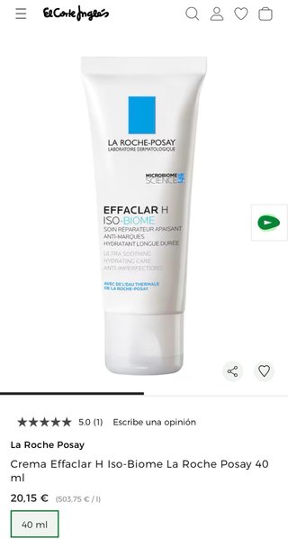 Lote 2x La Roche-Posay Effaclar H Iso-Biome