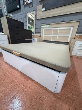 Canapé 150x190cm Beige y Blanco