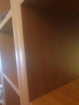 Estantería de madera caoba