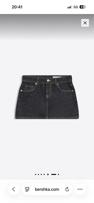Falda vaquera Bershka negra