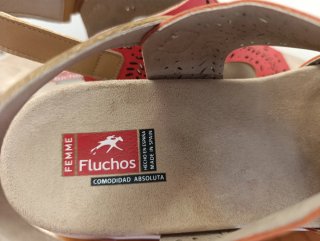 Sandalias de piel Fluchos talla 40 rojas