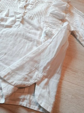 Camisa blanca encaje talla S