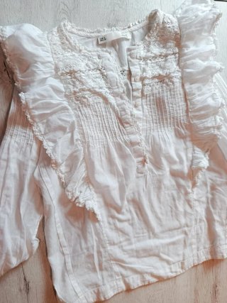 Camisa blanca encaje talla S