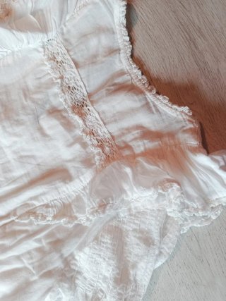 Camisa blanca encaje talla S