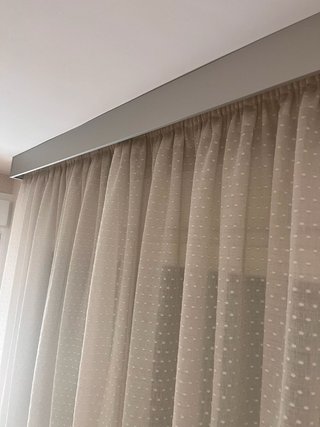 Cortinas beige de tela