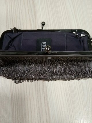 Bolso de mano gris 20x11 cm