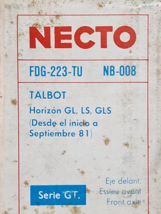 Juego pastillas freno delanteras TALBOT HORIZON