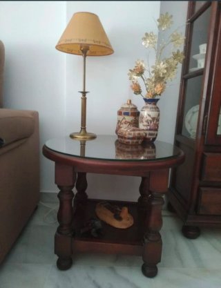 Mueble de salón vitrina madera