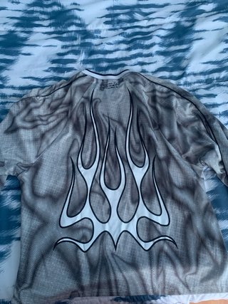 Camiseta Pull&Bear manga larga gris M