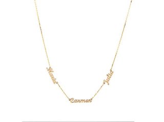 Collar oro 9kt con nombres Maria, Carmen, Julia