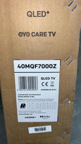 TV Metz 40 QLED Smart TV 40MQF7000Z