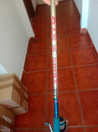 Caña de pesca 270cm + 2 carretes