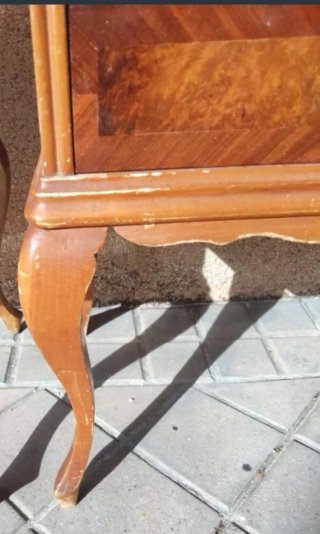 Mesita mesilla Luis XV vintage madera maciza retro