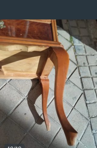 Mesita mesilla Luis XV vintage madera maciza retro